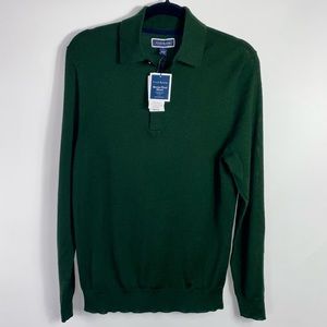 Merino Wool Blend Forest Green Pullover Sweater by Club Room Men’s Size S